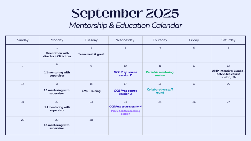 Recruitment calendar