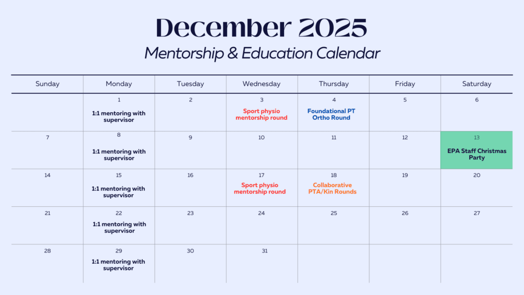 Recruitment calendar